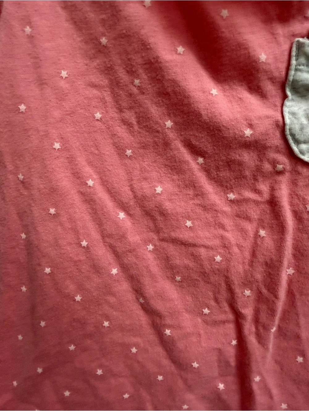 Carter's 4T Girls Pink Star Short Sleeve Top Blouse Shirt with Unicorn Pocket